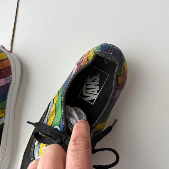 Vans Black Multicolor Stripe Sneakers - Picture 9 of 10